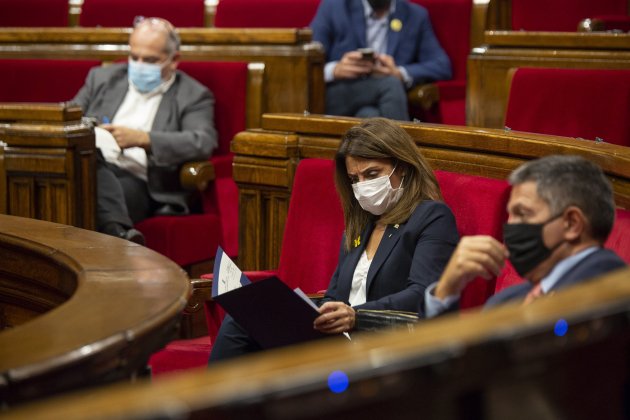 Ple Covid coronavirus Meritxell Budó diputats hemicicle mascareta - Sergi Alcazar