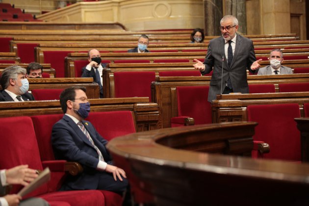 Pere Aragonés i Carles Carrizosa al Parlament - Sergi Alcázar
