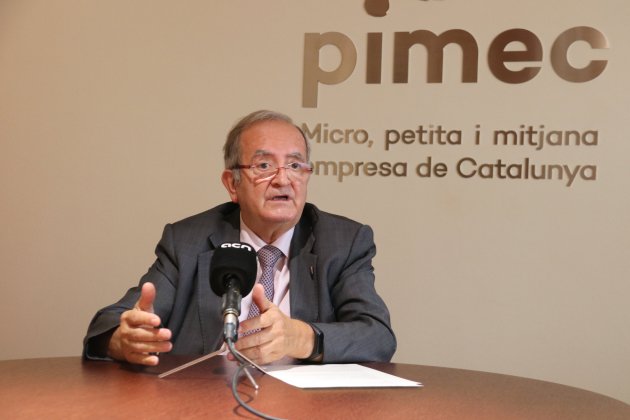 Pla mitjà del president de Pimec, Josep González. Foto: ACN