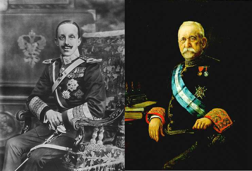 Alfonso XIII y Rodriguez de San Pedro. Fuente Museu d'Història de Catalunya y Ministerio de Hacienda