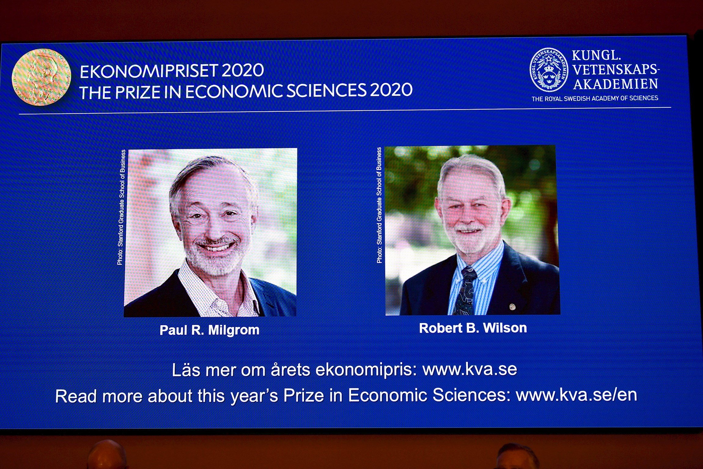 Els economistes dels EUA Paul Milgrom i Robert Wilson, Nobel d'Economia 2020
