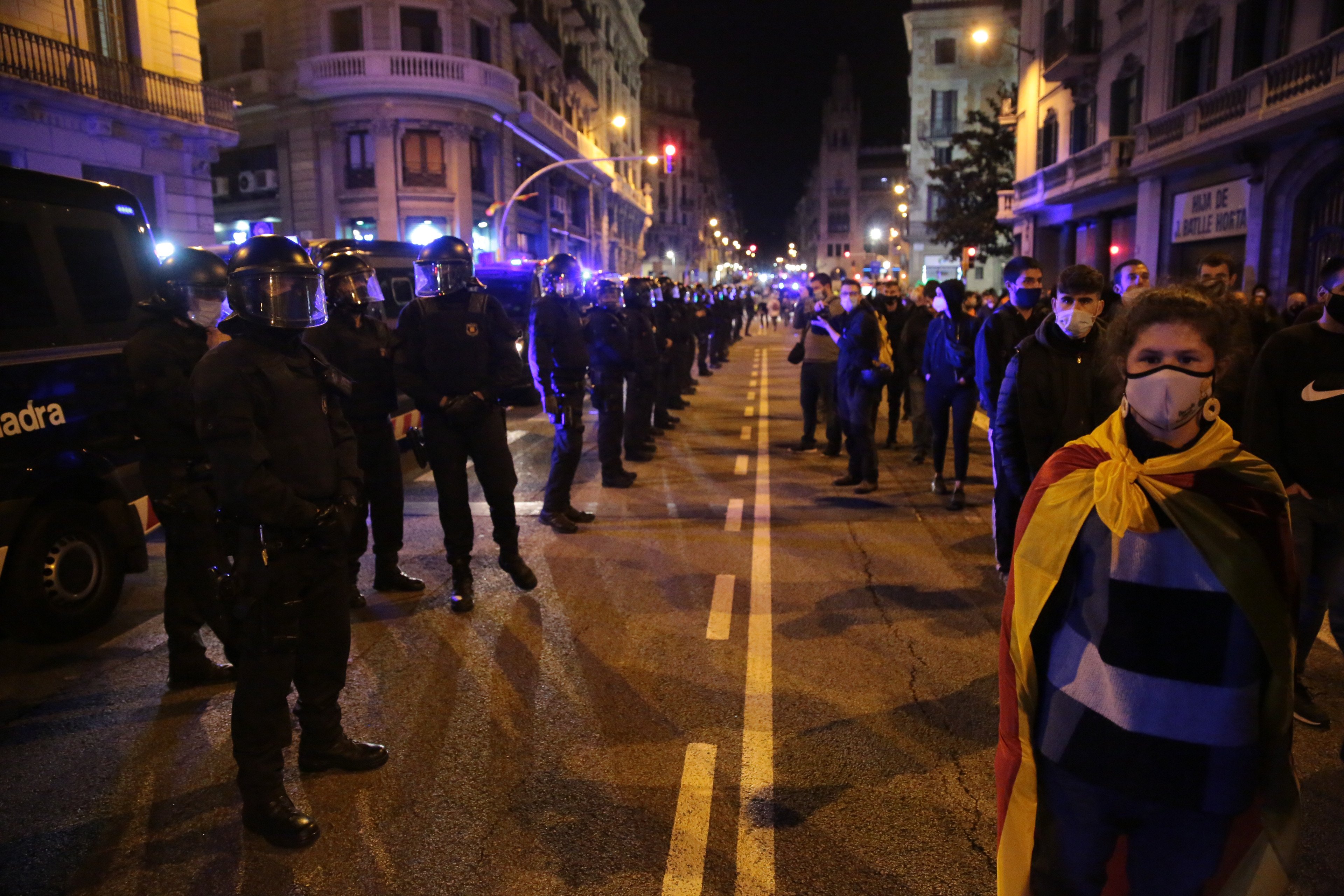 Els CDR es manifesten al centre de Barcelona un any després de la sentència