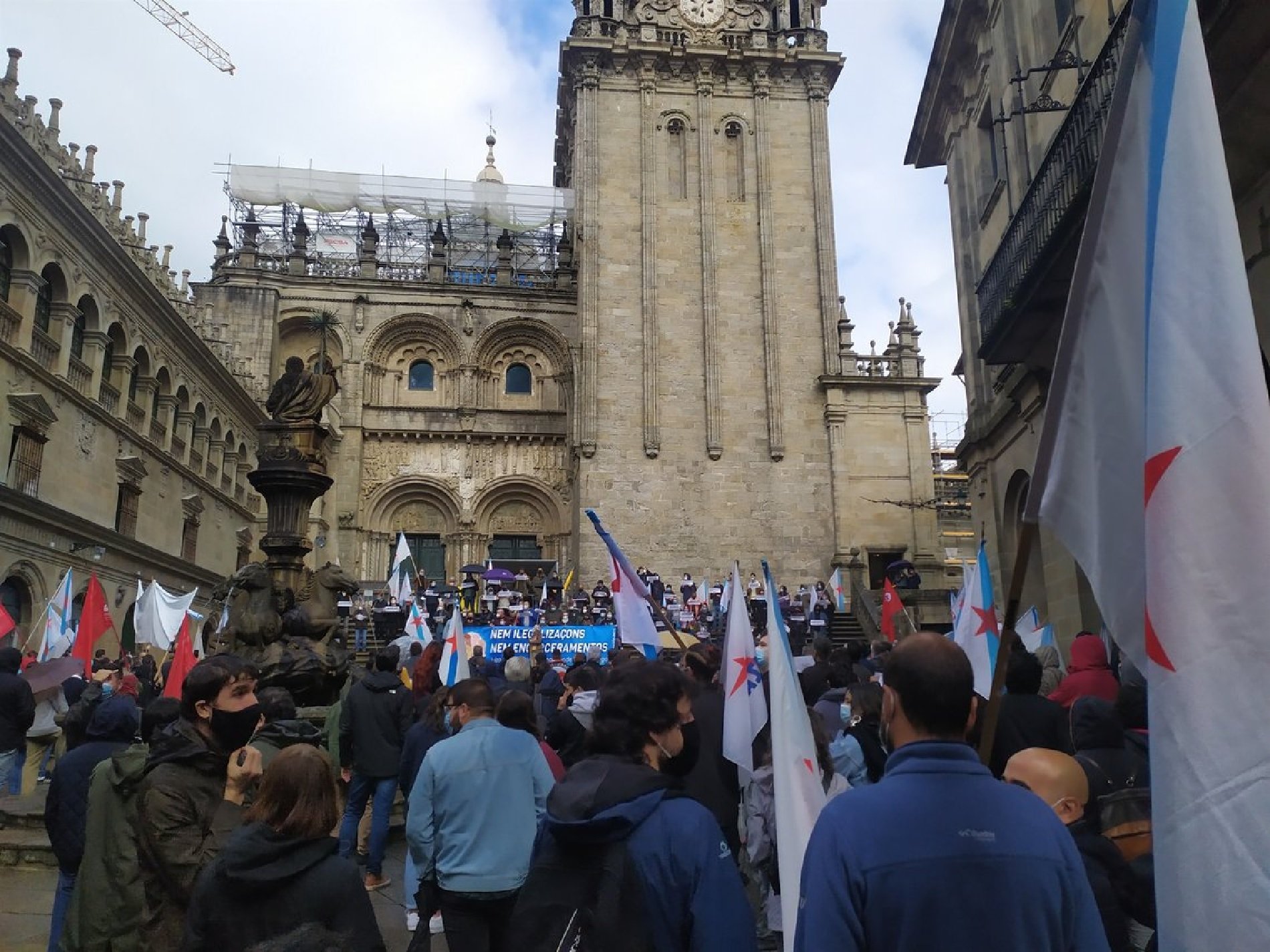 Manifestación de apoyo a independentistas gallegos que serán juzgados el lunes