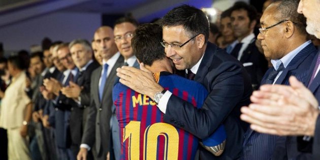 Messi Bartomeu Barça FC Barcelona