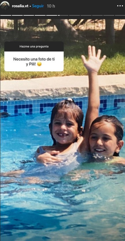 rosalia foto ella y hermana de pequeñas instagram