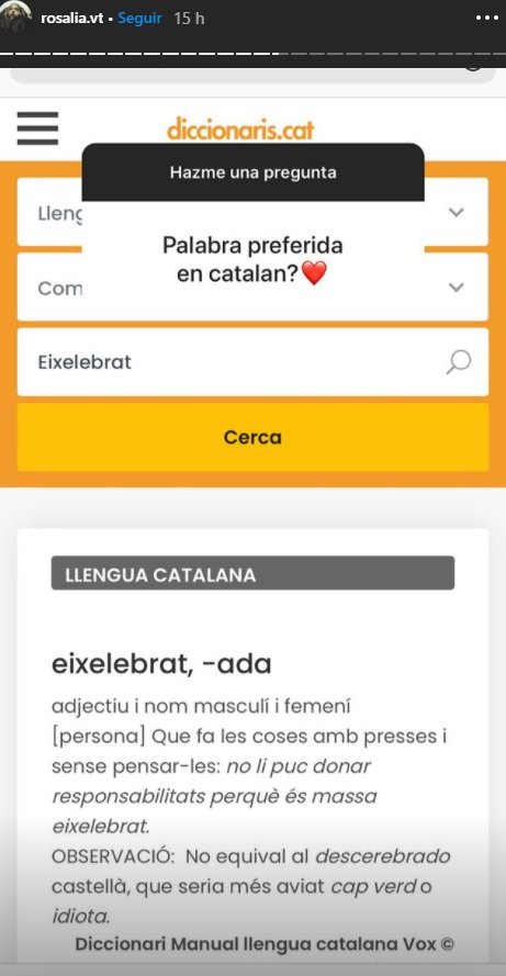 rosalia palabra en catala
