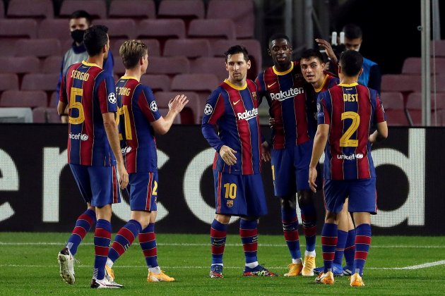 Messi De Jong Dembele Pedri Dest Barca Champions EFE Messi De Jong Dembele Pedri Dest Barca Champions EFE