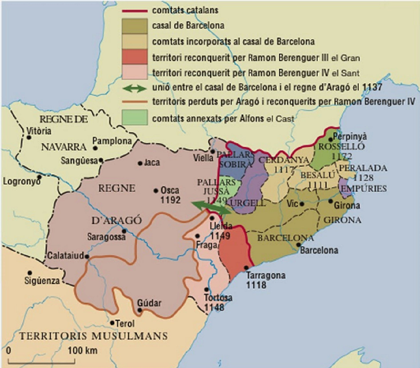 Los condados de Barcelona y de Urgell conquistan Lleida y el Baix Segre