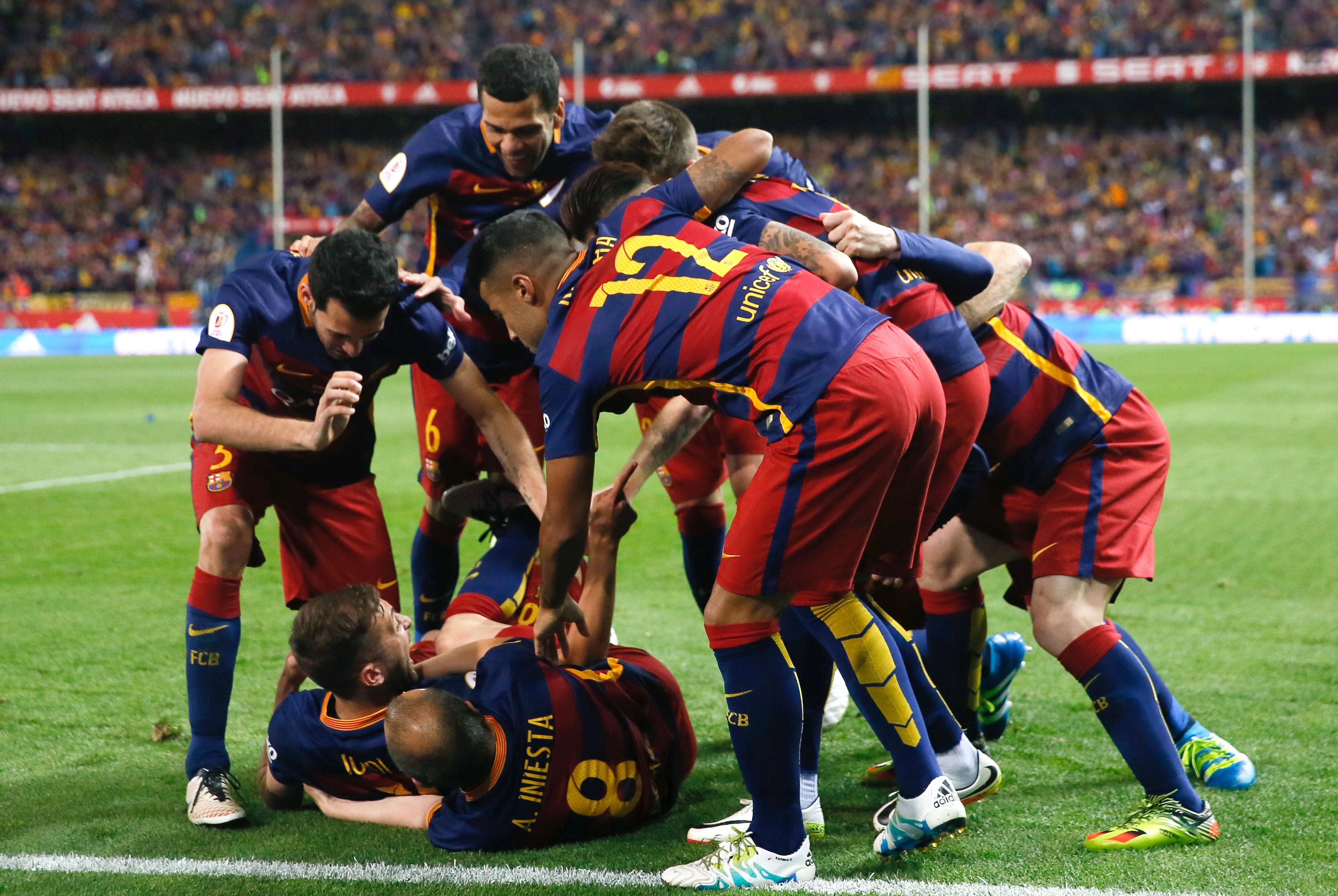 Messi y Jordi Alba, decisivos en la última final contra el Sevilla