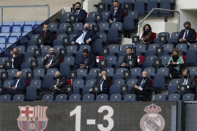 Josep Maria Bartomeu Florentino Perez llotja Camp Nou directius Barca Madrid EFE