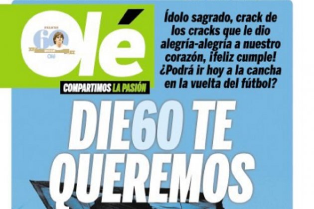 Maradona portada Olé|Bravo