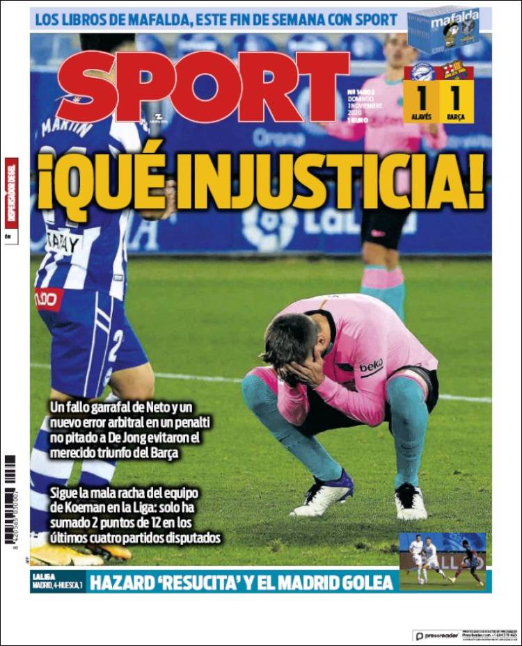 Sport Portada 01 11 2020