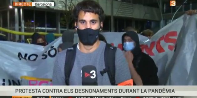 Aitor Álvarez reporter agressió manifestació Plaça Sant Jaume TV3