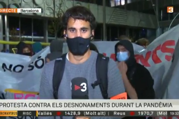 Aitor Álvarez reporter agressió manifestació Plaça Sant Jaume TV3