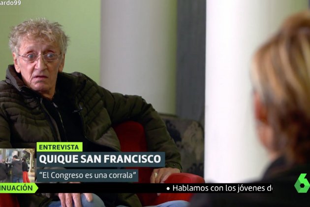 Quique San Francisco entrevistat per Cristina Pardo La Sexta 