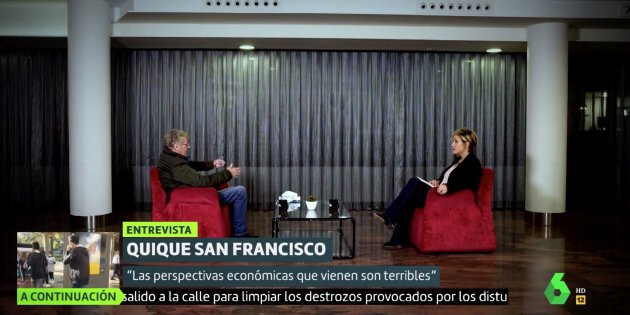 Cristina Pardo i Quique San Francisco cara a cara La Sexta