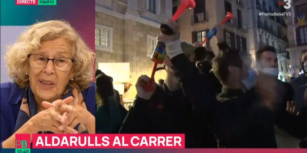 Manuela Carmena parla sobre aldarulls a Planta Baixa TV3