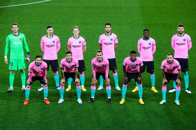 FC Barcelona Barca equipo rosa Messi Ansu Pique jugadores @FCB
