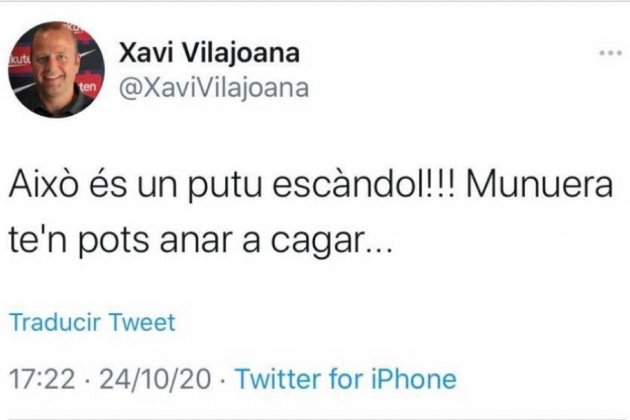 Xavi Vilajoana tweet Clàssic