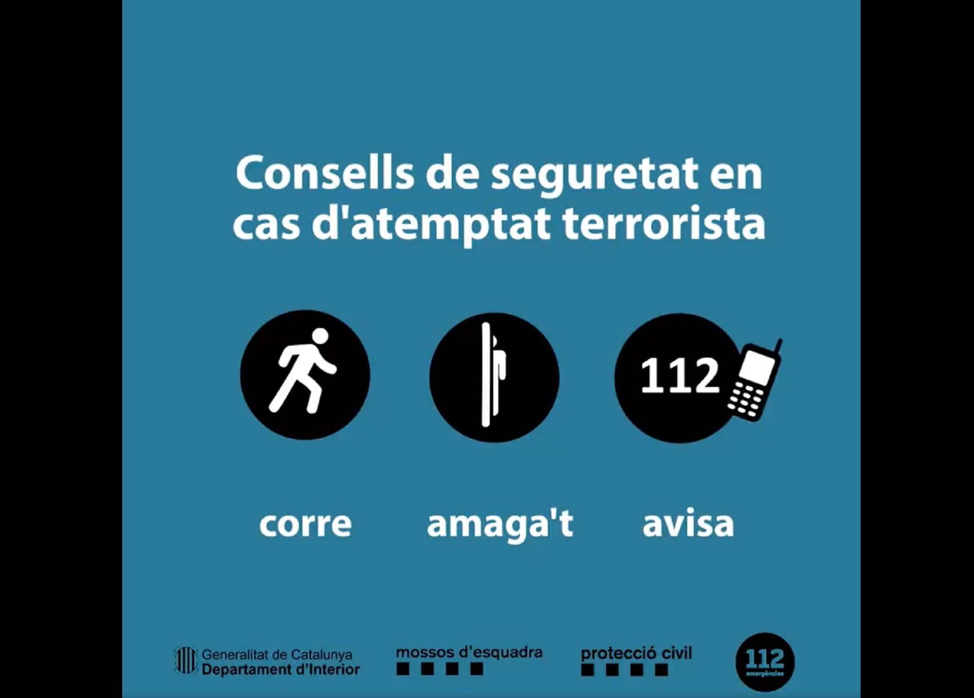 El Mossos advierten en caso de atentado terrorista: "Corre, escóndete y avisa"