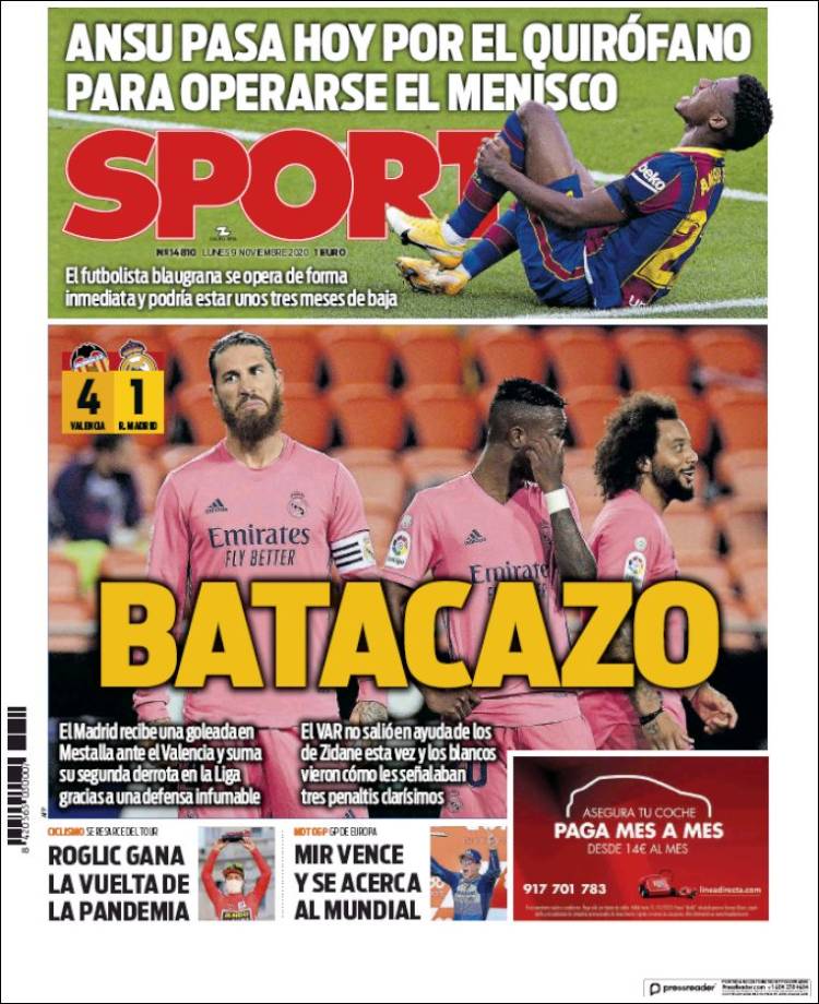 Sport Portada 09 11 2020