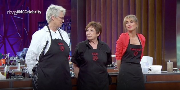 Paola Dominguín con Celia Villalobos i Raquel Meroño expulsió Masterchef RTVE