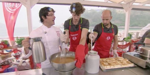 Jordi Cruz sota la pluja a Masterchef RTVE