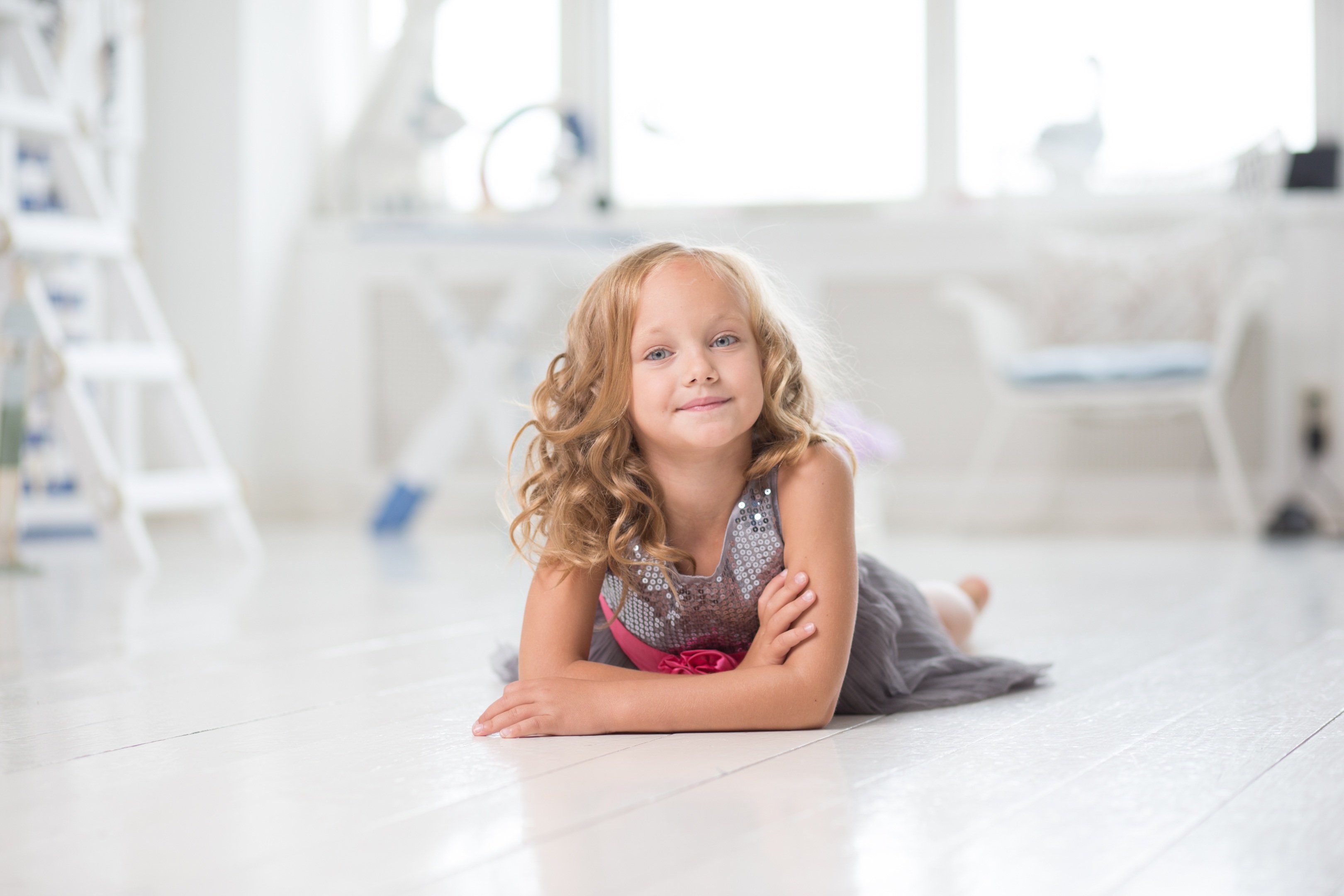 Niña en el seu habitación