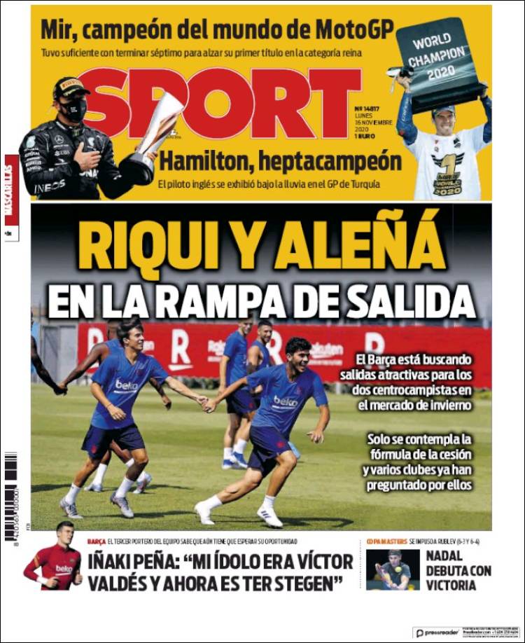 Sport Portada 16 11 2020