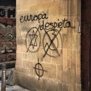 Pintades antisemites 30 octubre Barcelona FCJE