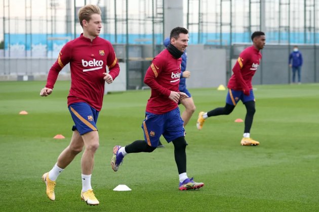 Messi De Jong Entrenament FCB