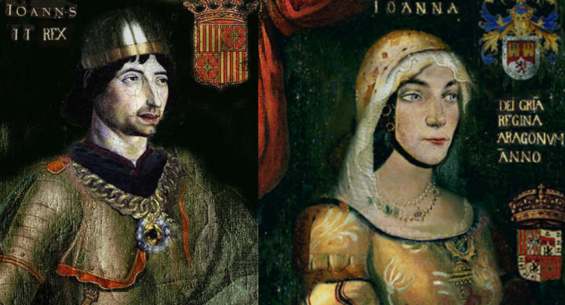 Representació de Juan II y Joana Enriquez (siglo XV). Fuente Archivo de El Nacional