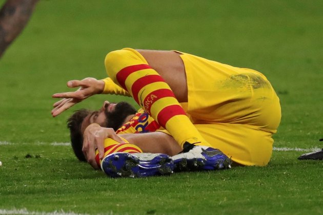 Gerard Pique lesionado Barca bandera Atletic Madrid EFE