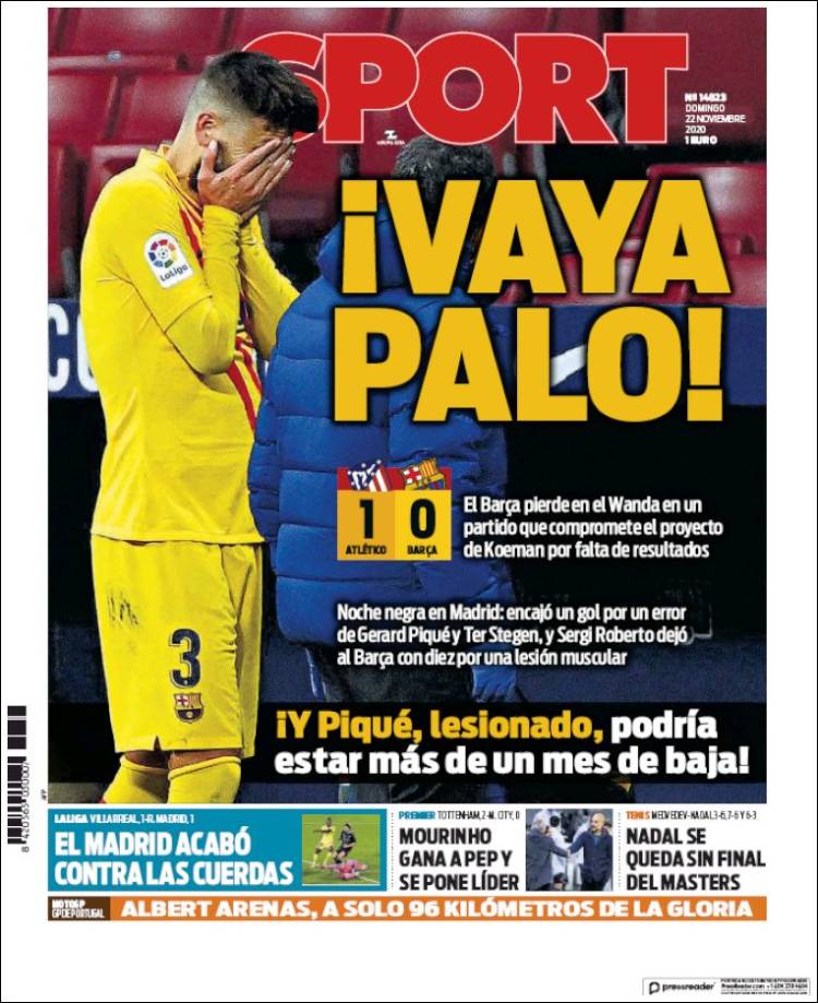 Sport Portada 22 11 20202