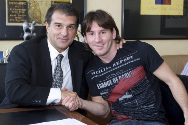 Laporta Messi FC Barcelona