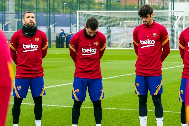 Leo Messi Barca Jordi Alba Trincao entrenamiento @FCB