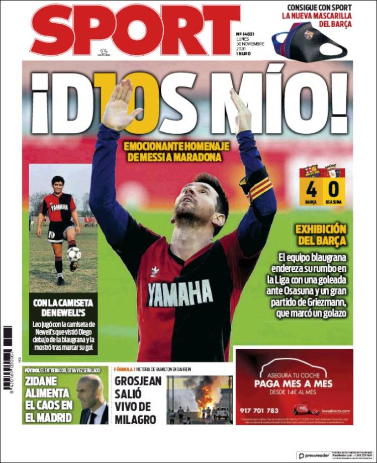 Sport Portada 30 11 2020