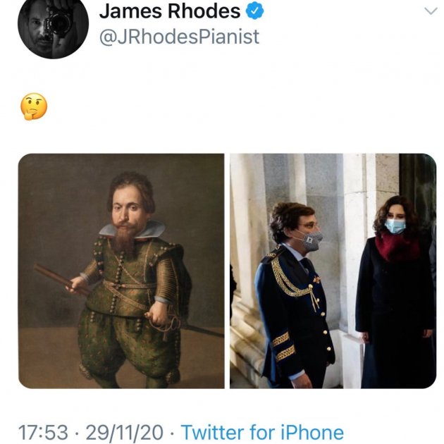 tuit James Rhodes sobre Almeida 