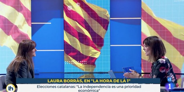 Laura Borràs amb Mònica López RTVE