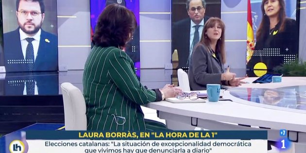 Laura Borràs amb Lucía Méndez RTVE