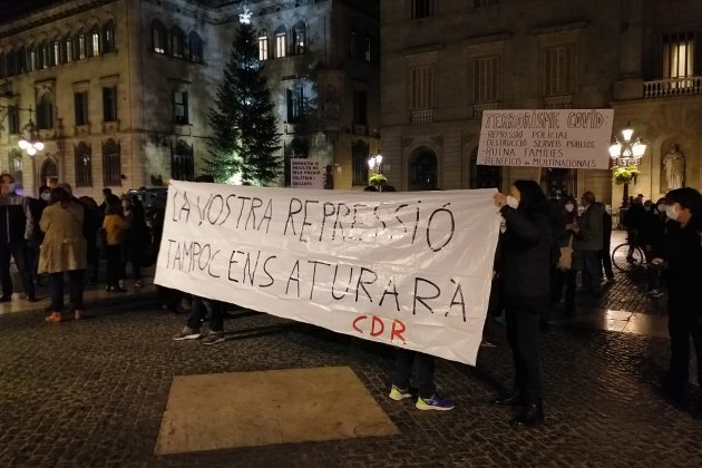manifestación CDR plaza santo jaume represión - Marc González