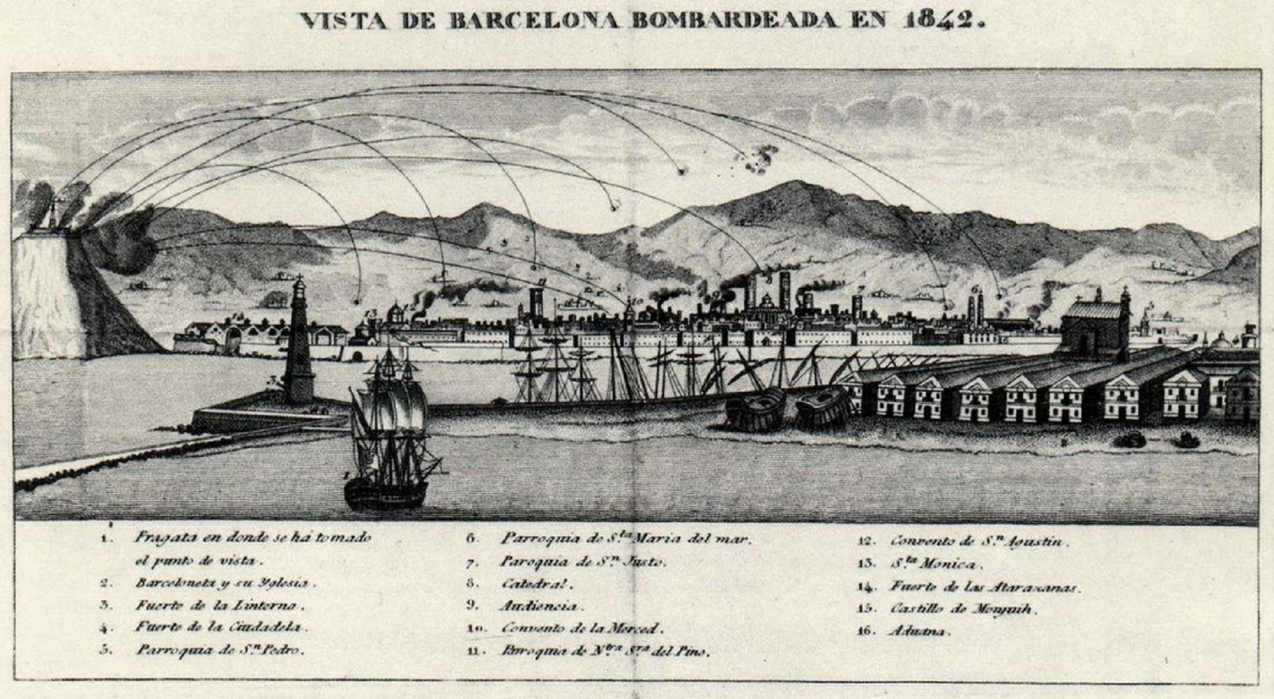 El regent d'Espanya ordena el bombardeig de Barcelona
