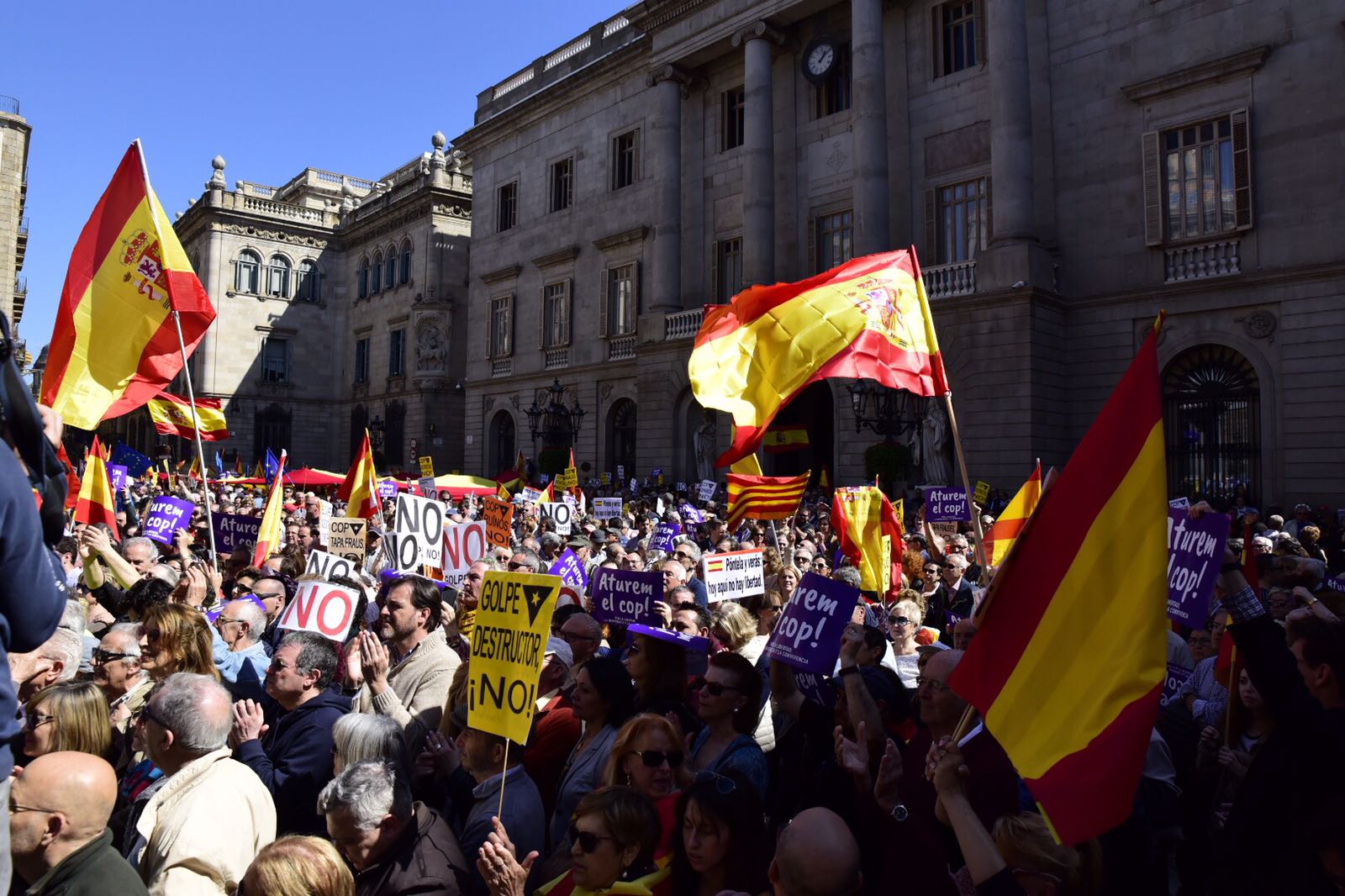 Pobra assistència a la manifestació unionista de SCC