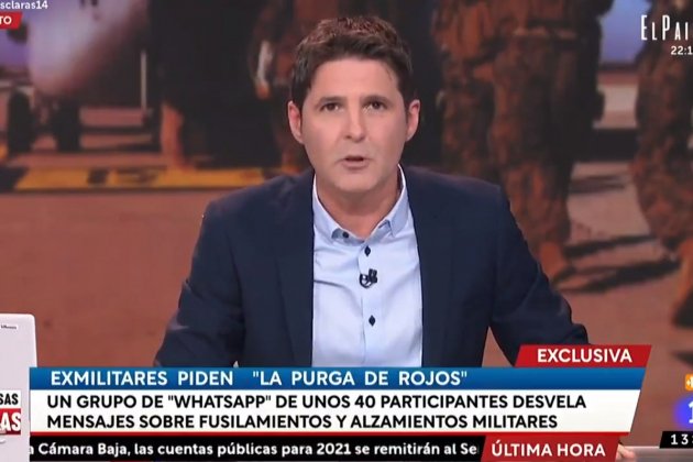 Jesús Cintora whatsapp amenaces militars 'Las Cosas Claras' TVE