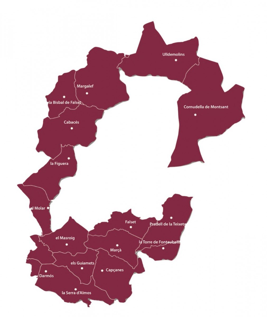 Mapa DO Montsant