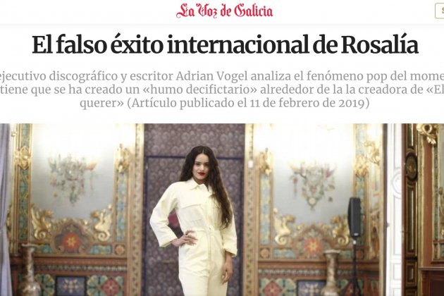 La Voz de Galicia contra Rosalia