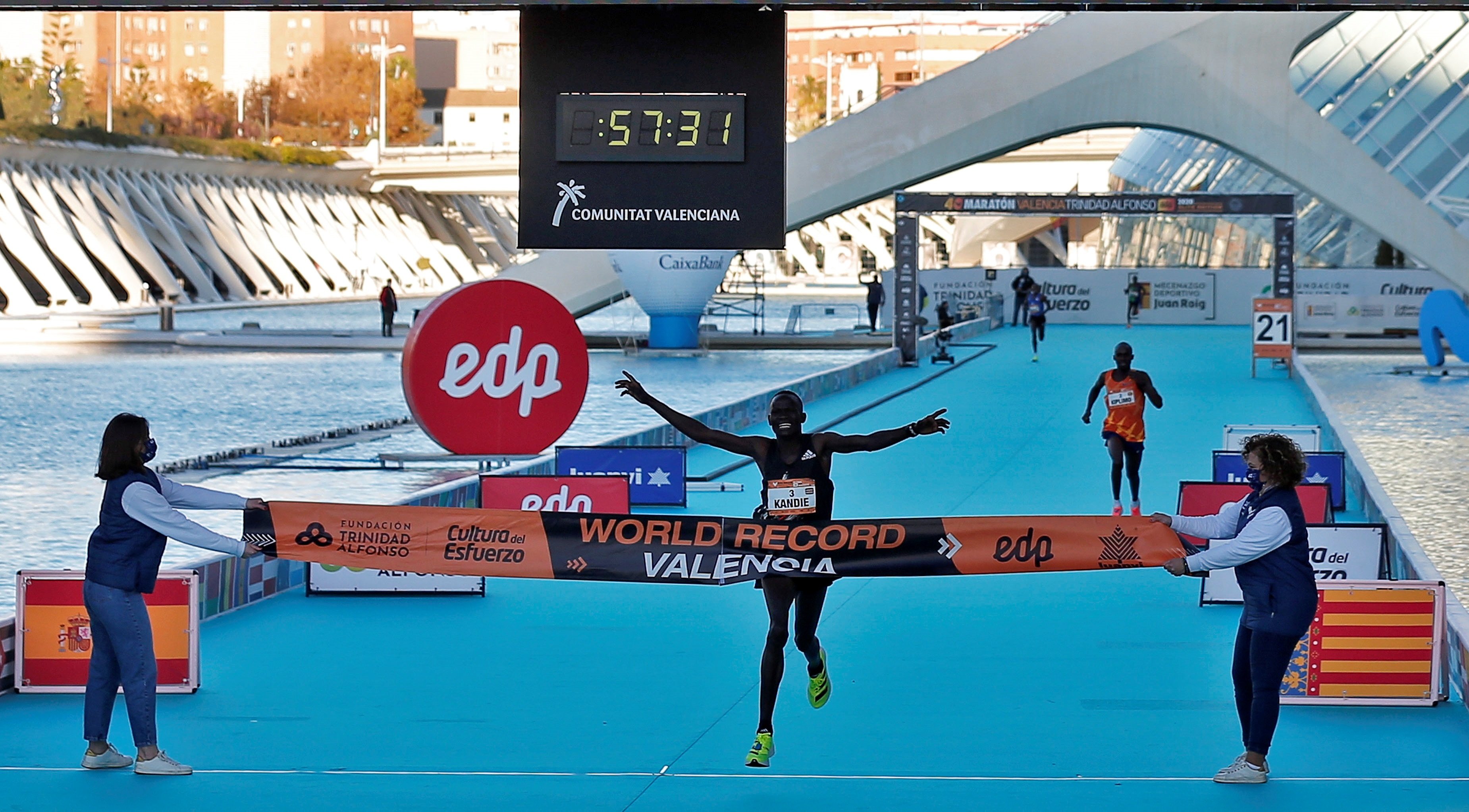 Récord mundial de Kibiwott Kandie en el medio maratón de Valencia