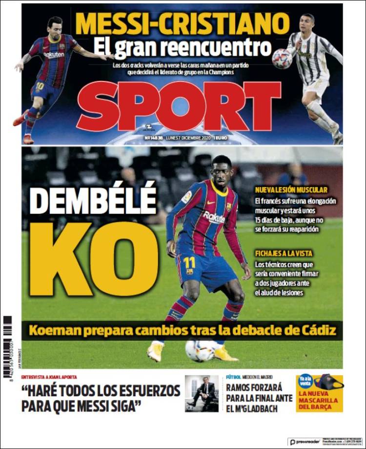 Sport Portada 07 12 2020