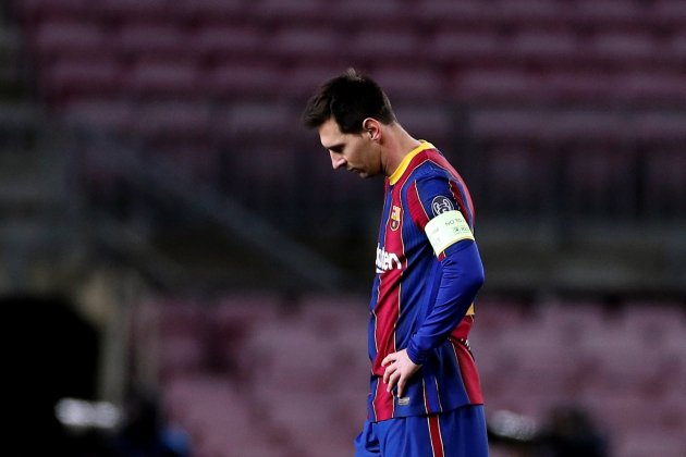 Messi triste Barça EFE