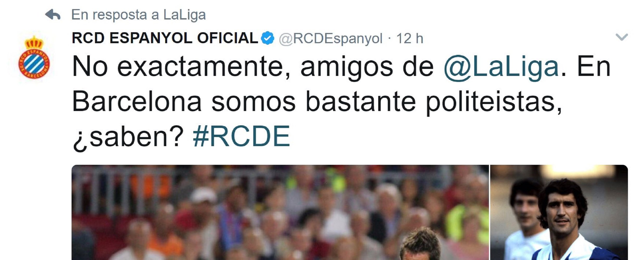 El Espanyol critica a la Liga por catalogar a Messi como un Dios en Barcelona